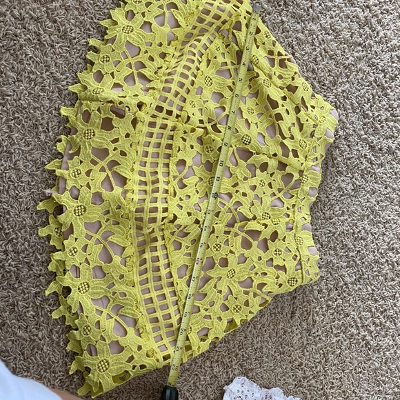 Lovers & Friends Yellow Lace Mini Skirt - Picture 9 of 11